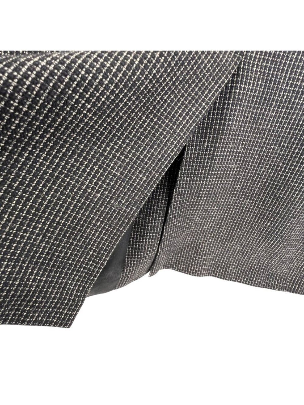 Lana Moda Mens Italian Wool Silk Blazer Jacket Houndstooth 44R Black Gray Coat - Picture 10 of 16